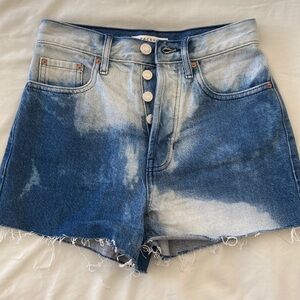 Pacsun Ultra High Rise Vintage Short Denim Cutoff Acid Wash Button Fly Shorts